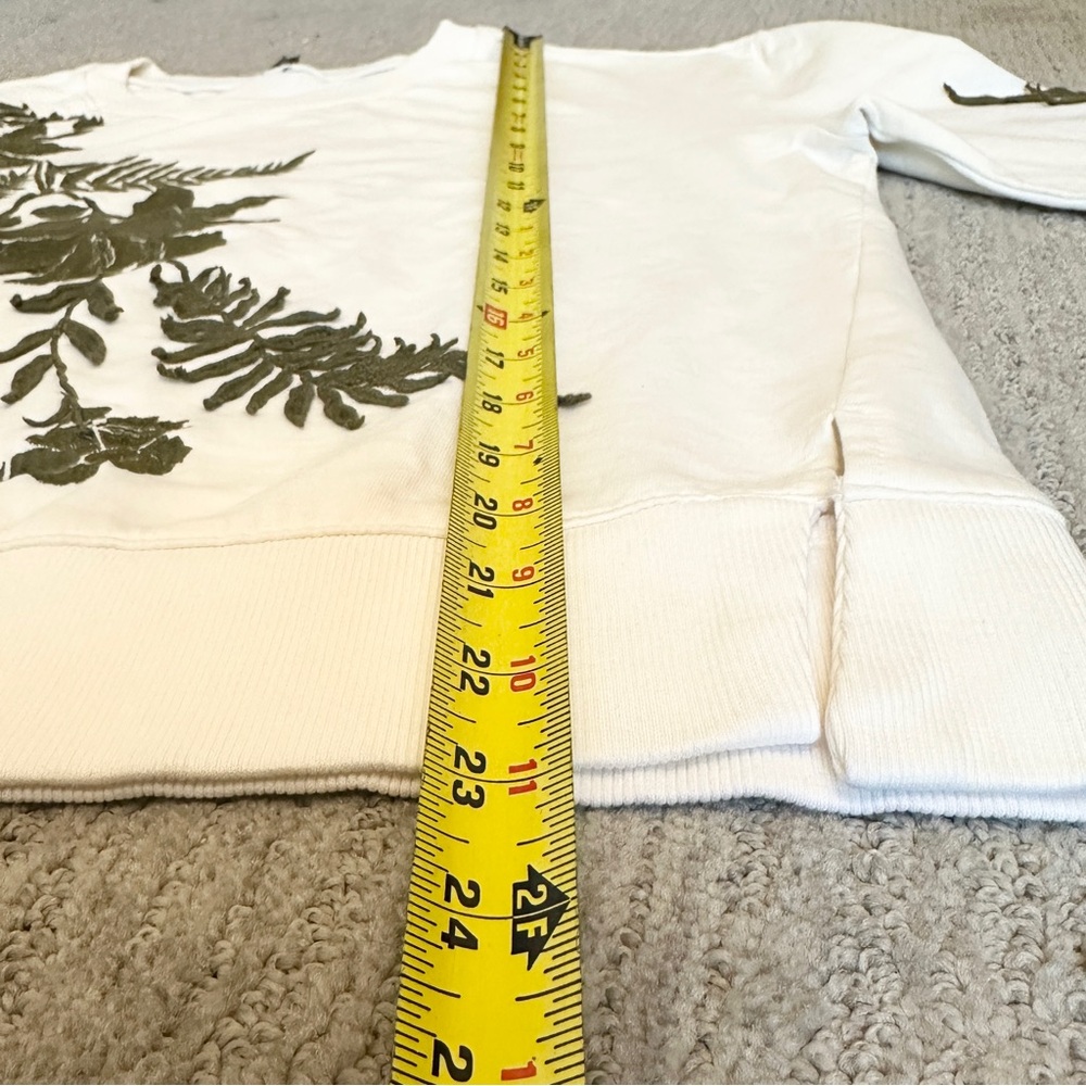 By Anthropologie Fern & Flower Crew-Neck Sweatshirt Embroidered Women’s Size S - Picture 5 of 14